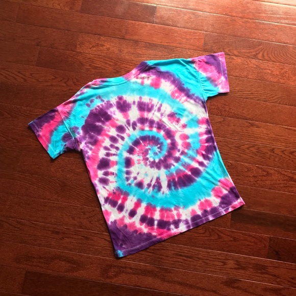 Tie Dye Modal Blend V-Neck Tee - Picture 2 of 3